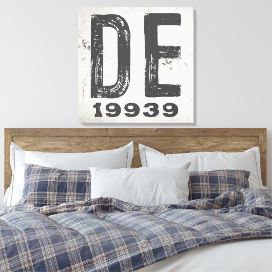 Boerderij Rustieke Staat Postcode Delaware Canvas Afdruk (Insitu (Slaapkamer))