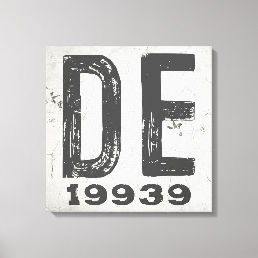 Boerderij rustieke staat postcode Delaware Canvas Afdruk (Voorkant)