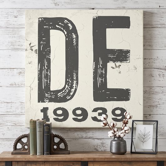 Boerderij Rustieke Staat Postcode Delaware Canvas Afdruk