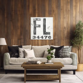 Boerderij rustieke staat Postcode Florida Canvas Afdruk