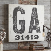 Boerderij Rustieke Staat Postcode Georgia Canvas Afdruk