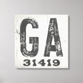 Boerderij rustieke staat postcode Georgië Canvas Afdruk (Voorkant)