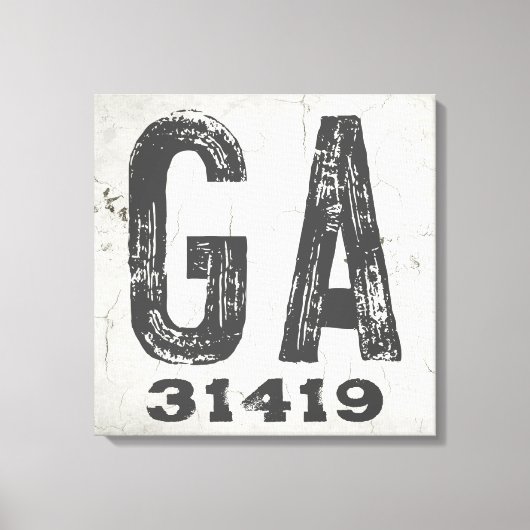 Boerderij rustieke staat postcode Georgië Canvas Afdruk (Voorkant)