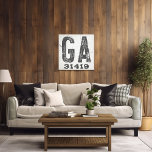 Boerderij rustieke staat postcode Georgië Canvas Afdruk<br><div class="desc">Dit rustieke teken is een eenvoudige manier om uw liefde voor thuis te tonen. De postcode kan worden gepersonaliseerd met elke postcode in de staat. Maakt een geweldig cadeau. Creëer door Simply Farmhouse Press.</div>