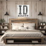 Boerderij rustieke staat Postcode Idaho Canvas Afdruk<br><div class="desc">Dit rustieke teken is een eenvoudige manier om uw liefde voor thuis te tonen. De postcode kan worden gepersonaliseerd met elke postcode in de staat. Maakt een geweldig cadeau. Creëer door Simply Farmhouse Press.</div>