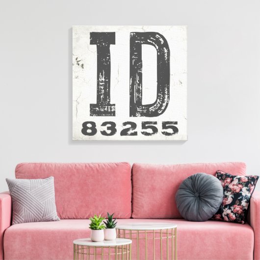 Boerderij rustieke staat Postcode Idaho Canvas Afdruk (Insitu (Woonkamer))