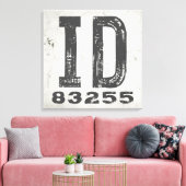 Boerderij Rustieke Staat Postcode Idaho Canvas Afdruk (Insitu (Woonkamer))