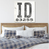 Boerderij Rustieke Staat Postcode Idaho Canvas Afdruk (Insitu (Slaapkamer))
