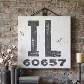 Boerderij Rustieke Staat Postcode Illinois Canvas Afdruk
