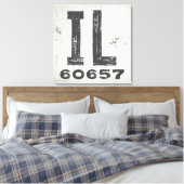 Boerderij Rustieke Staat Postcode Illinois Canvas Afdruk (Insitu (Slaapkamer))