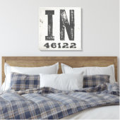 Boerderij rustieke staat Postcode Indiana Canvas Afdruk (Insitu (Slaapkamer))