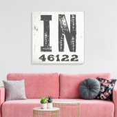 Boerderij rustieke staat Postcode Indiana Canvas Afdruk (Insitu (Woonkamer))