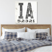 Boerderij Rustieke Staat Postcode Iowa Canvas Afdruk (Insitu (Slaapkamer))