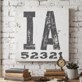 Boerderij Rustieke Staat Postcode Iowa Canvas Afdruk