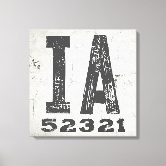 Boerderij rustieke staat Postcode Iowa Canvas Afdruk (Voorkant)