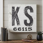 Boerderij Rustieke Staat Postcode Kansas Canvas Afdruk