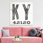 Boerderij Rustieke Staat Postcode Kentucky Canvas Afdruk (Insitu (Woonkamer))