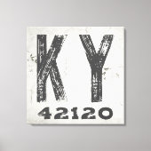 Boerderij Rustieke Staat Postcode Kentucky Canvas Afdruk (Voorkant)