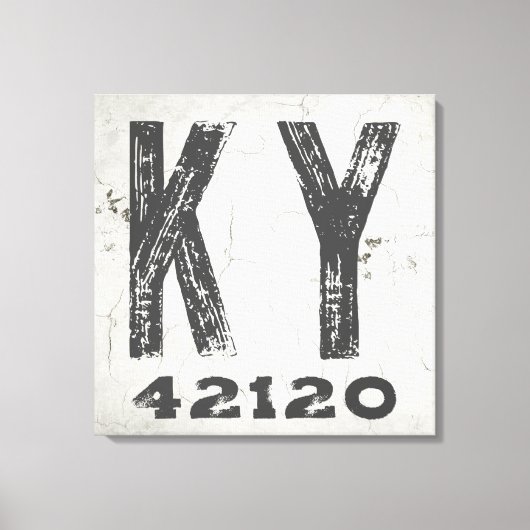 Boerderij Rustieke Staat Postcode Kentucky Canvas Afdruk (Voorkant)