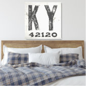 Boerderij Rustieke Staat Postcode Kentucky Canvas Afdruk (Insitu (Slaapkamer))