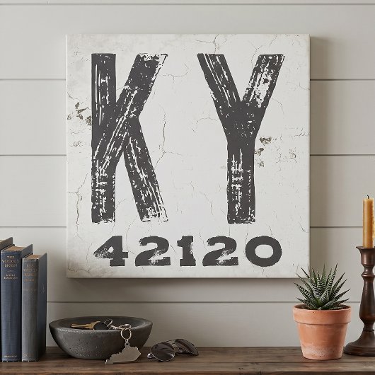 Boerderij Rustieke Staat Postcode Kentucky Canvas Afdruk