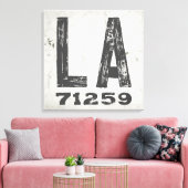 Boerderij Rustieke Staat Postcode Louisiana Canvas Afdruk (Insitu (Woonkamer))