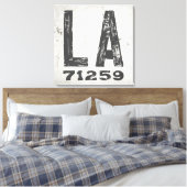 Boerderij Rustieke Staat Postcode Louisiana Canvas Afdruk (Insitu (Slaapkamer))