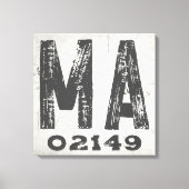 Boerderij rustieke staat postcode Massachusetts Canvas Afdruk (Voorkant)