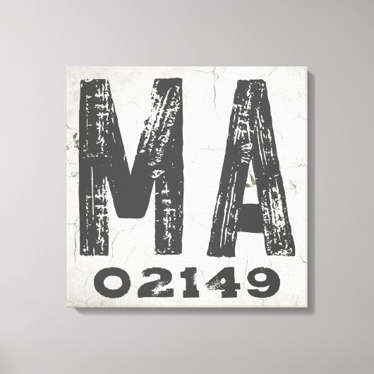 Boerderij rustieke staat postcode Massachusetts Canvas Afdruk (Voorkant)