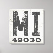 Boerderij rustieke staat postcode Michigan Canvas Afdruk (Voorkant)