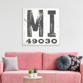 Boerderij rustieke staat postcode Michigan Canvas Afdruk (Insitu (Woonkamer))