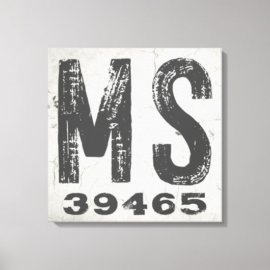 Boerderij rustieke staat postcode Mississippi Canvas Afdruk (Voorkant)