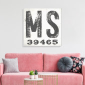 Boerderij rustieke staat postcode Mississippi Canvas Afdruk (Insitu (Woonkamer))