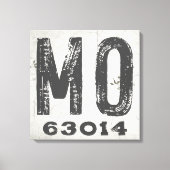 Boerderij rustieke staat postcode Missouri Canvas Afdruk (Voorkant)