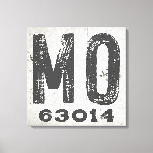 Boerderij rustieke staat postcode Missouri Canvas Afdruk (Voorkant)