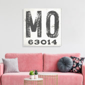 Boerderij rustieke staat postcode Missouri Canvas Afdruk (Insitu (Woonkamer))