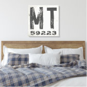 Boerderij rustieke staat Postcode Montana Canvas Afdruk (Insitu (Slaapkamer))