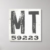 Boerderij rustieke staat Postcode Montana Canvas Afdruk (Voorkant)