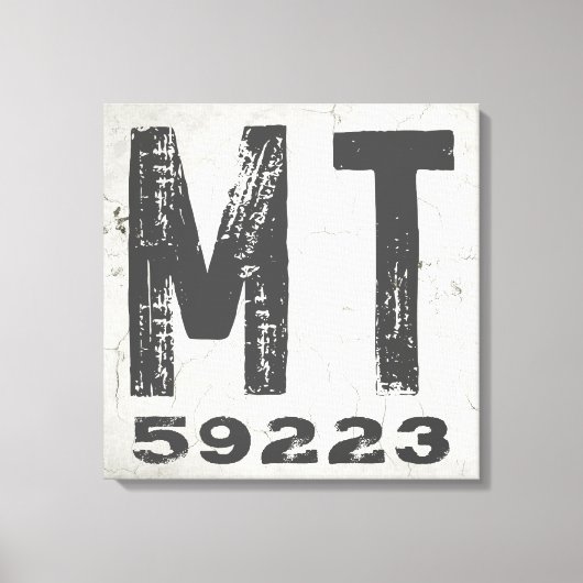 Boerderij rustieke staat Postcode Montana Canvas Afdruk (Voorkant)