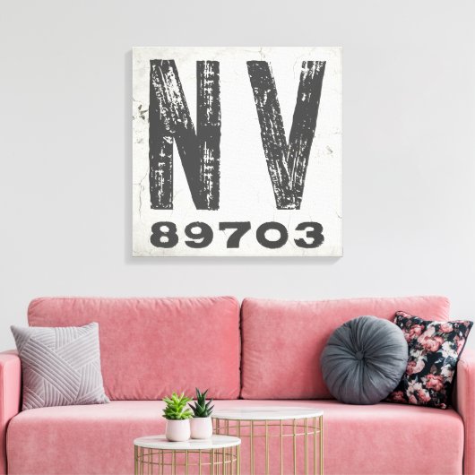 Boerderij rustieke staat postcode Nevada Canvas Afdruk (Insitu (Woonkamer))
