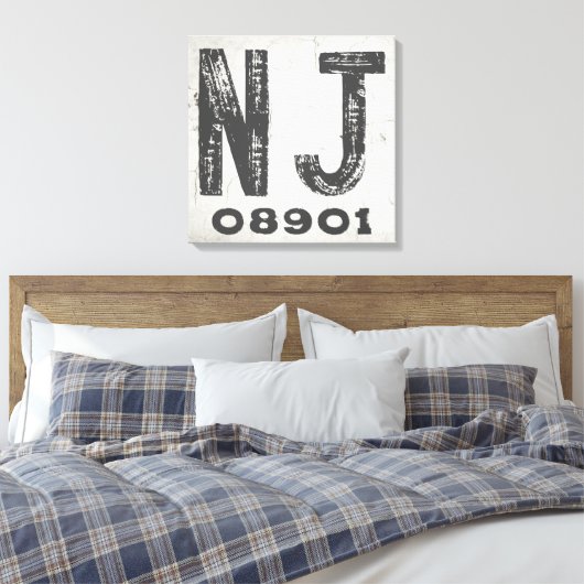 Boerderij rustieke staat postcode New Jersey Canvas Afdruk (Insitu (Slaapkamer))