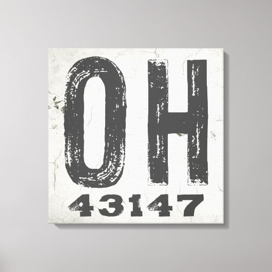 Boerderij rustieke staat postcode Ohio Canvas Afdruk (Voorkant)