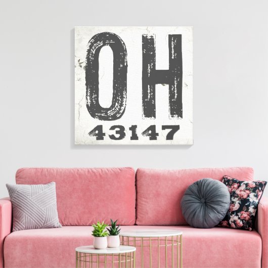 Boerderij rustieke staat postcode Ohio Canvas Afdruk (Insitu (Woonkamer))