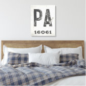 Boerderij Rustieke Staat Postcode Pennsylvania Canvas Afdruk (Insitu (Slaapkamer))