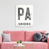 Boerderij Rustieke Staat Postcode Pennsylvania Canvas Afdruk (Insitu (Woonkamer))