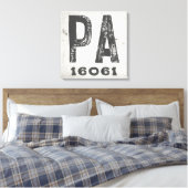 Boerderij Rustieke Staat Postcode Pennsylvania Canvas Afdruk (Insitu (Slaapkamer))
