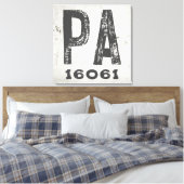 Boerderij Rustieke Staat Postcode Pennsylvania Canvas Afdruk (Insitu (Slaapkamer))