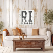 Boerderij rustieke staat Postcode Rhode Island Canvas Afdruk