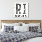 Boerderij rustieke staat Postcode Rhode Island Canvas Afdruk (Insitu (Slaapkamer))