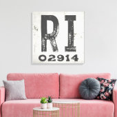 Boerderij rustieke staat Postcode Rhode Island Canvas Afdruk (Insitu (Woonkamer))